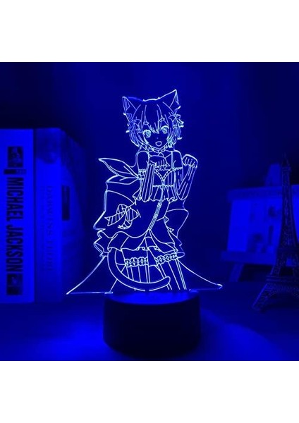 Yeniden Sıfır Anime 3D Boy Için Gece Lambası 16 Renkler Kız Odası Dekor Illusion LED Lamba USB Manga Anmit Şekil Uygun Çocuklar Fanlar Noel Hediyeleri (Yurt Dışından)