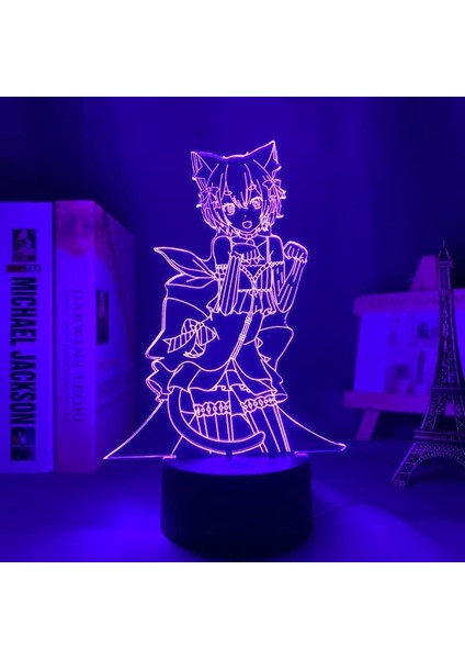 Yeniden Sıfır Anime 3D Boy Için Gece Lambası 16 Renkler Kız Odası Dekor Illusion LED Lamba USB Manga Anmit Şekil Uygun Çocuklar Fanlar Noel Hediyeleri (Yurt Dışından) modelleri