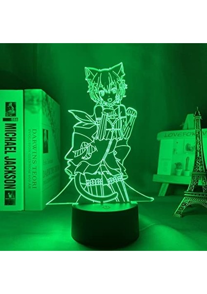 Yeniden Sıfır Anime 3D Boy Için Gece Lambası 16 Renkler Kız Odası Dekor Illusion LED Lamba USB Manga Anmit Şekil Uygun Çocuklar Fanlar Noel Hediyeleri (Yurt Dışından) fırsatları