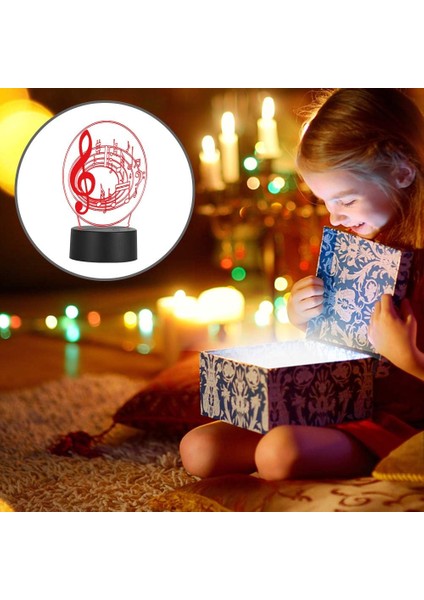 Müzik Notası Lambası, 3D Görsel Efekt Nota LED Işık Dekoratif Lamba Ev Için Enerji Tasarrufu (Yurt Dışından) modelleri
