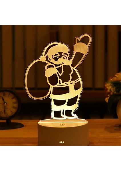 1 Adet Romantik Aşk 3D Akrilik Ev Için LED Lamba Çocuk Gece Lambası Masa Lambası Doğum Günü Partisi Dekoru Sevgililer Günü Başucu Lambası (Renk: USB Sıcak Beyaz, Renk Yayan: Ağaç) (Yurt Dışından)