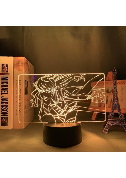 Sumire Yoshizawa Persona 5 Anime 3D Erkek Için Gece Lambası 16 Renk Kız Odası Dekor Illusion LED Lamba USB Manga Yoshizawa Şekil Uygun Çocuklar Hayranlar Noel Hediyeleri (Yurt Dışından) fiyatları