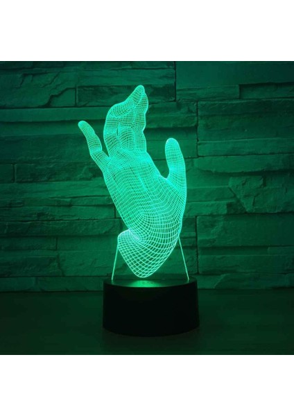 Çocuklar Için 3D Gece Lambası, 3D Avuç Içi Şekilli Illüzyon Gece Lambası, Zamanlamalı Uzaktan Kumandalı Dekor Lamba Yeni Yıl Tatili Çocuklar Için Noel Doğum Günü Hediyeleri Çocuk G (Yurt Dışından)