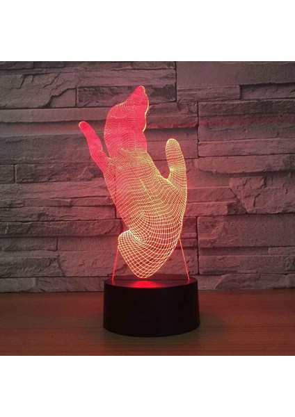 Çocuklar Için 3D Gece Lambası, 3D Avuç Içi Şekilli Illüzyon Gece Lambası, Zamanlamalı Uzaktan Kumandalı Dekor Lamba Yeni Yıl Tatili Çocuklar Için Noel Doğum Günü Hediyeleri Çocuk G (Yurt Dışından)