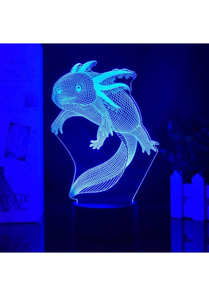 Axolotl 3D Illüzyon Lambası Axolotl Gece Işıkları Uzaktan Kumanda 16 Renk+Dokunmatik 7 Renk Masa Lambası Doğum Günü Noel Hediyeleri Olarak Mükemmel, Ev Dekorasyonu (Siyah Taban) (Yurt Dışından) modelleri