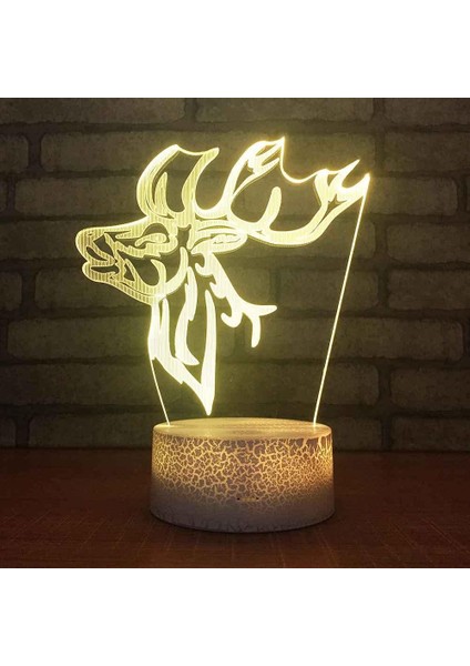 Çocuklar Için 3D Gece Lambası, 3D Fawn Head Illusion Gece Lambası, Zamanlama Uzaktan Kumandalı Dekor Lambası Yeni Yıl Tatili Çocuklar Için Noel Doğum Günü Hediyeleri Çocuk Genç (Yurt Dışından) fırsatları