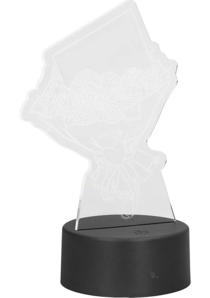 3D Gece Lambası, Yatak Odası Için Dokunmatik Kontrol Başucu Lambası (Yurt Dışından)