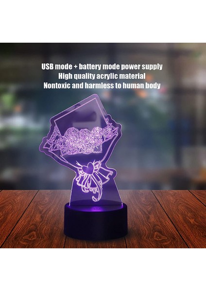 3D Gece Lambası, Yatak Odası Için Dokunmatik Kontrol Başucu Lambası (Yurt Dışından) fiyatları