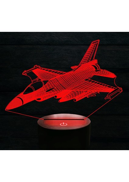 3D Düzlem Gece Işığı Lambası Illusion Gece Işığı 7 Renk Değiştiren Masa Danışma Dekorasyon Lambaları Hediye Akrilik Düz Abs Taban USB Kablosu Oyuncak (Yurt Dışından) fiyatları
