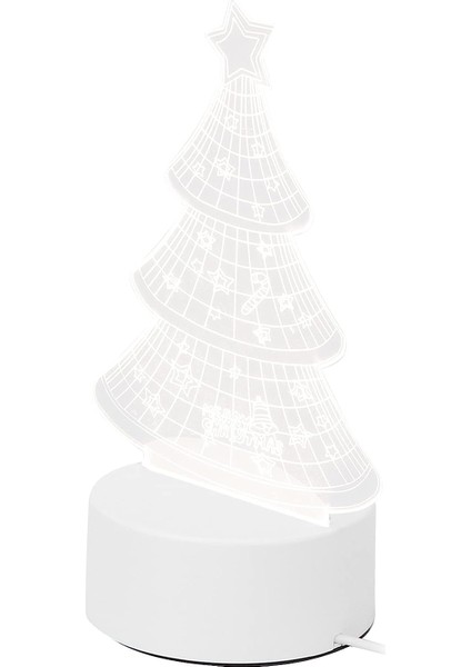 Gece Lambası, 3D Noel Ağacı Gece Lambası Şarj Edilebilir Masa LED Gece Lambası Çocuk Odası Süslemeleri Lamba Noel Hediyeleri Için Sevimli Bebek Çocuk Gece Lambası (Yurt Dışından)