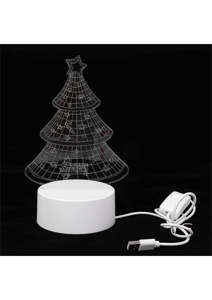 Gece Lambası, 3D Noel Ağacı Gece Lambası Şarj Edilebilir Masa LED Gece Lambası Çocuk Odası Süslemeleri Lamba Noel Hediyeleri Için Sevimli Bebek Çocuk Gece Lambası (Yurt Dışından)