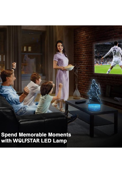 3D Lamba Yanılsaması - C Ronaldo Siu Kutlaması,16 Renk Gece Lambası,dim Edilebilir Dokunmatik Uzaktan Kumanda,oda Dekoru,hediye Oğlanlar,erkekler,ronaldo Futbol Futbol Taraftarları (Yurt Dışından) indirimleri