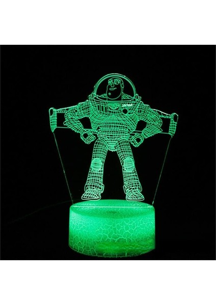 Hayranları Için Anime Disneyed 3D Nightlight 16 Renk Dekor Illusion Uzaktan Kumandalı LED Lamba, Manga Buzz Lightyear Şekil Noel Hediyesi Oyuncaklar Çocuklar/erkekler (Yurt Dışından) modelleri