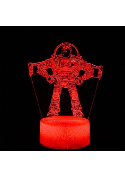 Hayranları Için Anime Disneyed 3D Nightlight 16 Renk Dekor Illusion Uzaktan Kumandalı LED Lamba, Manga Buzz Lightyear Şekil Noel Hediyesi Oyuncaklar Çocuklar/erkekler (Yurt Dışından) fırsatları