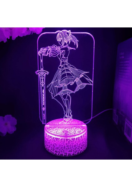Kader Anime Figürü 3D LED Gece Lambası Hediye Renkli Lav Lambası Manga Oyun Odası Masa Dekorasyon Kral (Yurt Dışından)