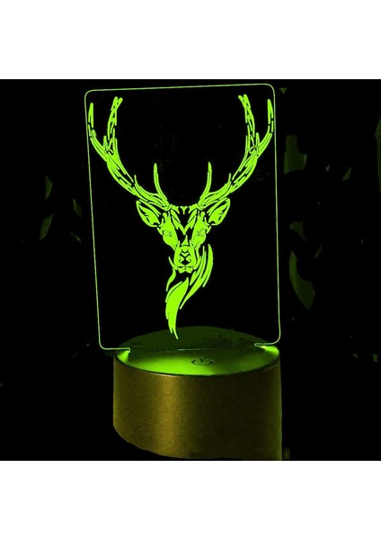 3D Geyik Gece Lambası Masa Danışma Optik Illusion Lambaları 7 Renk Değiştirme Işıkları LED Masa Lambası Noel Ev Aşk Doğum Günü Çocuk Çocuk Dekor Oyuncak Hediye (Yurt Dışından) fırsatları