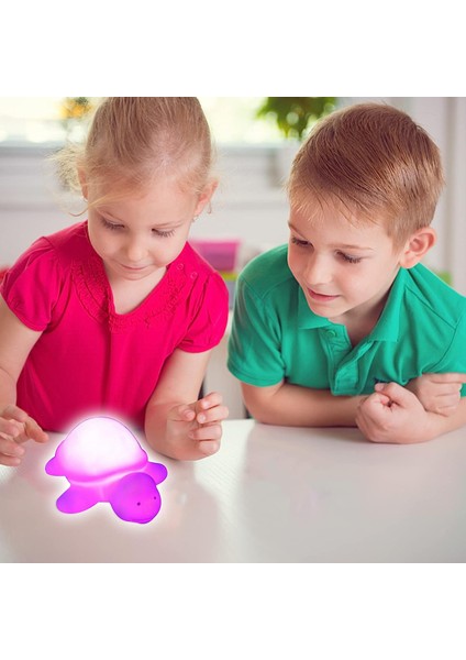 Adet LED Kaplumbağa Gece Lambası 7 Renkler Sevimli Karikatür Gece Lambası 3D Hayvan Lambası Noel Tatili Için Çocuk Odası Işık Doğum Günü Partisi Barlar Kafeler (Yurt Dışından)