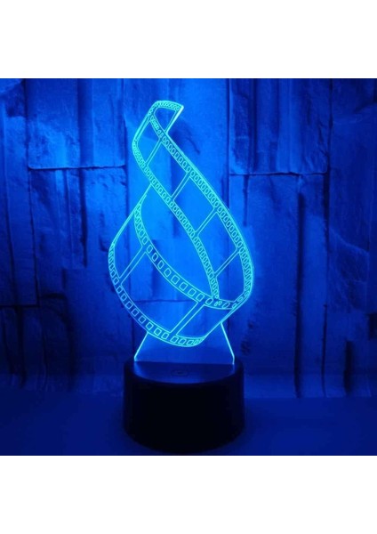 3D Film Filmi Gece Lambası LED Masa Lambası Optik Illüzyon Lambası Çocuk Odası Dekorasyonu 16 Renk Uzaktan Kumanda Dokunmatik Anahtar, Kız Erkek Noel Yeni Yıl Doğum Günü Hediyeleri (Yurt Dışından) fırsatları