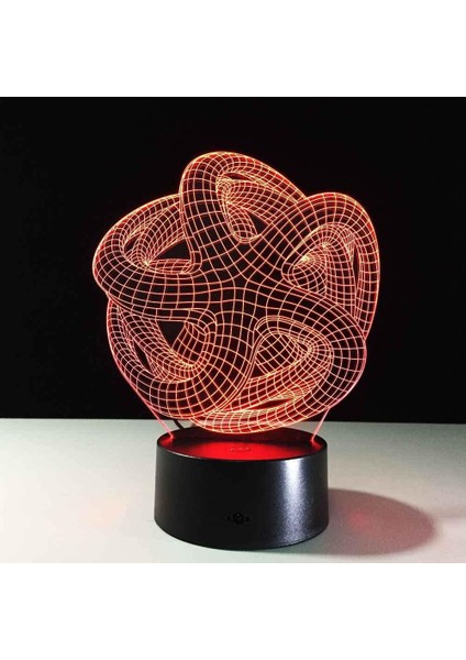 Çocuklar Için 3D Gece Lambası, 3D Soyut Modelleme Illüzyon Gece Lambası, Zamanlama Uzaktan Kumandalı Dekor Lambası Yeni Yıl Tatili Çocuklar Için Noel Doğum Günü Hediyeleri Çocuk Ge (Yurt Dışından)