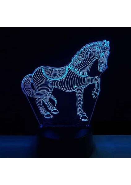 Çocuklar Için 3D Gece Lambası, 3D Hayvan Zebra Illusion Gece Lambası, Zamanlama Uzaktan Kumandalı Dekor Lambası Yeni Yıl Tatili Çocuklar Için Noel Doğum Günü Hediyeleri Çocuk Genç (Yurt Dışından)