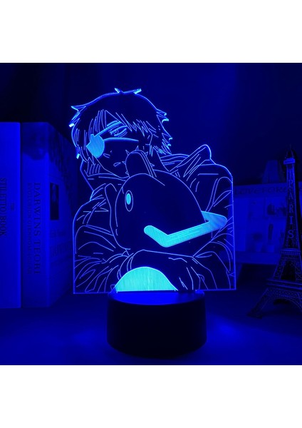 Anime Testere Adam LED Işık Yatak Odası Için Dekoratif Gece Lambası Çocuk Doğum Günü Hediyesi Manga Testere Adam 3D Lamba Başucu (Yurt Dışından) fırsatları
