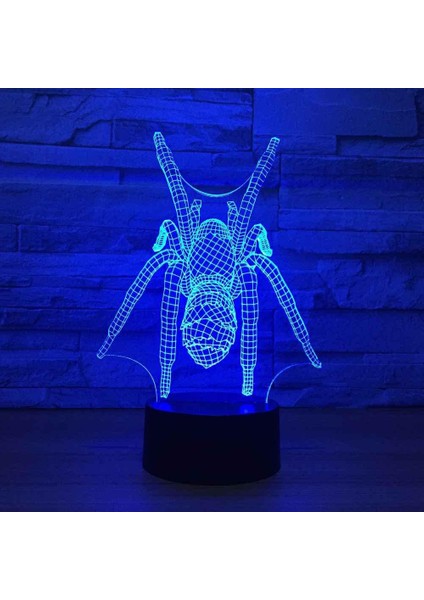 3D Illusion Masa Lambası Gece Lambası Hayvan Örümcek LED Gece Lambası Başucu Lambası 16 Renk Değişimi, Akıllı Dokunmatik Düğme ve Uzaktan Kumanda, Kızlar Çocuklar Çocuklar Erkekler (Yurt Dışından) fırsatları