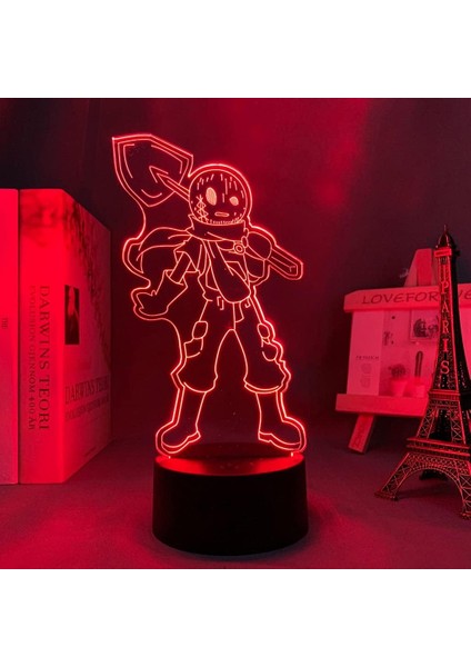 Angels Of Death Anime 3D Boy Için Gece Işığı 16 Renk Kız Odası Dekor Illusion LED Lamba USB Manga Ölüm Melekleri Şekil Uygun Çocuklar Hayranlar Yılbaşı Hediyeleri (Yurt Dışından) fırsatları