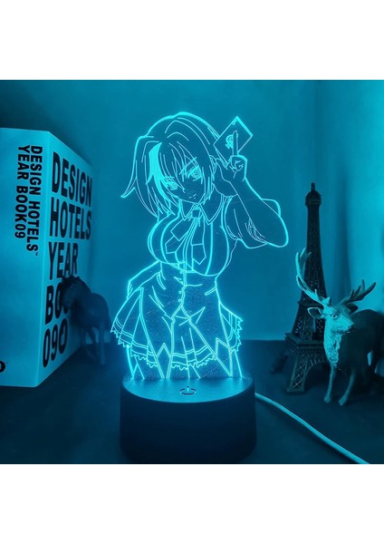 3D LED Lamba Anime Lise Dxd Xenovia Yatak Odası Için Dekoratif Gece Lambası Doğum Günü Hediyesi Akrilik LED Gece Lambası (Yurt Dışından) indirimleri