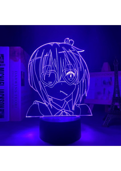 Aşk Rikka Takanashi LED Gece Lambası Yatak Odası Dekoru Için Doğum Günü Hediyesi Anime 3D Lamba Erkek Çocuklar Yatak Odası Dekorasyon 7 Renk Pxjd (Yurt Dışından)