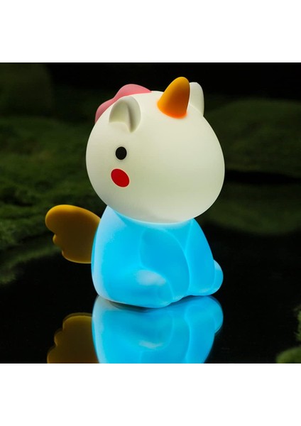 Çocuk Yatak Odası Için Unicorn Gece Lambası, Çocuklar Için Squishy Silikon Kreş Gece Lambası, LED Şarj Edilebilir Unicorn Lamba, Çocuklar Için Unicorn Hediyeler, Sevimli Kawaii (Yurt Dışından)