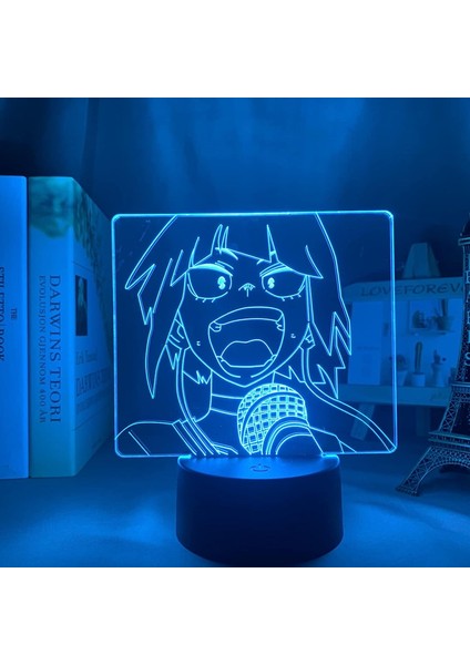 3D Optik Illüzyon Gece Işıkları Anime Işık Akademi Kyouka Jirou Şarkı Yatak Odası Dekorasyon Için Hediye 3D Manga Lambası 7 Renk Pxjd (Yurt Dışından)