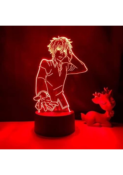 Anime LED Işık Meyve Sepeti Zerochan Yatak Odası Dekorasyon Gece Lambası Doğum Günü Hediyesi Odası Dekor Masa 3D Lamba Meyve Sepeti (Yurt Dışından)
