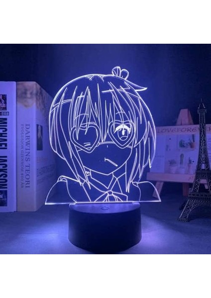 Anime LED Işık Lambası Anime Girls Rikka Takanashi Gece Lambası Manga Doğum Günü Hediyesi Fujoshi Karikatürler 3D Lamba Çocuklar Için Uzaktan Kumandalı 16 Renk (Yurt Dışından)