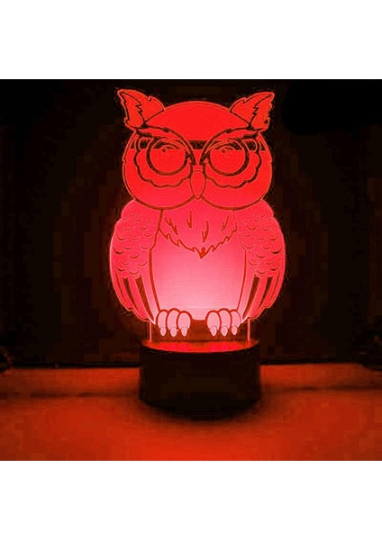 3D Baykuş Kartal Gece Lambası LED Lamba Illusion 7 Renk Değiştirme Dokunmatik Anahtarı Masa Masa Dekorasyon Lambaları Doğum Günü Hediyesi Akrilik Taban USB Kablosu Oyuncak (Yurt Dışından) fırsatları