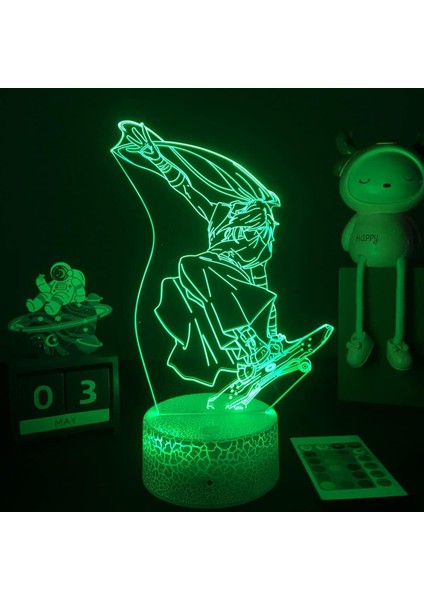 Sk8 Infinity Anime 3D Gece Lambası Erkek 16 Renk Kız Odası Dekoru Illusion LED Lamba USB Manga Reki x Langa Şekil Uygun Çocuk Hayranları Yılbaşı Hediyeleri (Sk8 The INFINITY11) (Yurt Dışından)