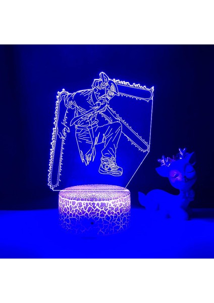 3D LED Lamba Anime Testere Adam Yatak Odası Dekorasyon Gece Lambası Çocuklar Için Doğum Günü Hediyesi Manga Testere Adam LED Gece Lambası Başucu (Yurt Dışından) indirimleri