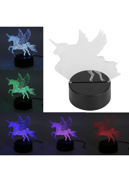 Ev Için Lamba Dekorasyon Işık 3D LED Gece Lambası Dokunmatik Gece Lambası Yatak Odası Için Başucu Lambası Doğum Günü Yılbaşı Hediyeleri USB Veya Akülü (Yurt Dışından)