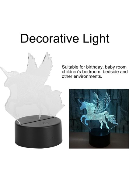Ev Için Lamba Dekorasyon Işık 3D LED Gece Lambası Dokunmatik Gece Lambası Yatak Odası Için Başucu Lambası Doğum Günü Yılbaşı Hediyeleri USB Veya Akülü (Yurt Dışından)