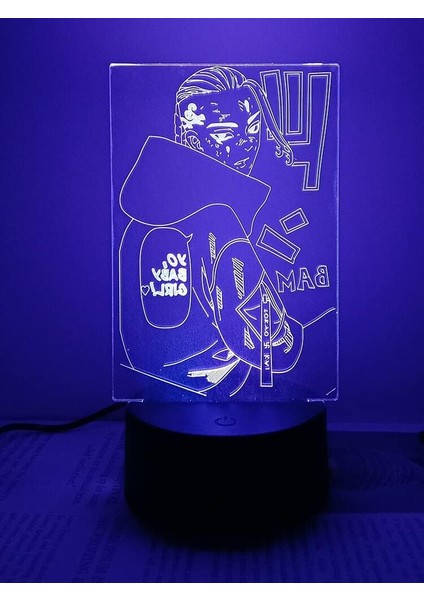 Tokyo Revengen Anime 3D Gece Lambası Boy Için 16 Renk Kız Odası Dekor Illusion LED Lamba USB Manga Mikey Şekil Uygun Çocuklar Fanlar Noel Hediyeleri (Yurt Dışından)