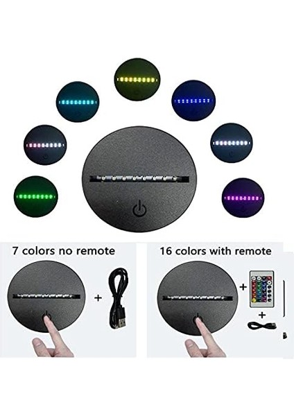 LED Gece Işığı 3D Gece Işığı Ay Lambası Akülü Stand Yıldızlı Lamba Yatak Odası Dekoru Gece Işıkları Çocuklara Hediye Ay Işığı (Çatlak Taban 16COLORS Rc, Bear-1) (Yurt Dışından) fiyatları