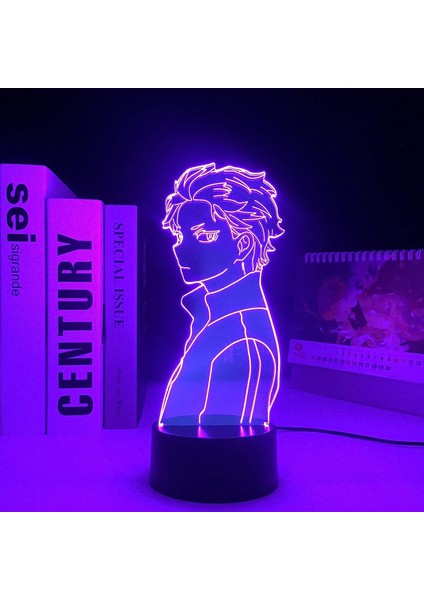 Yeniden Sıfır Anime 3D Boy Için Gece Lambası 16 Renkler Kız Odası Dekor Illusion LED Lamba USB Manga Anmit Şekil Uygun Çocuklar Fanlar Noel Hediyeleri (Yurt Dışından)