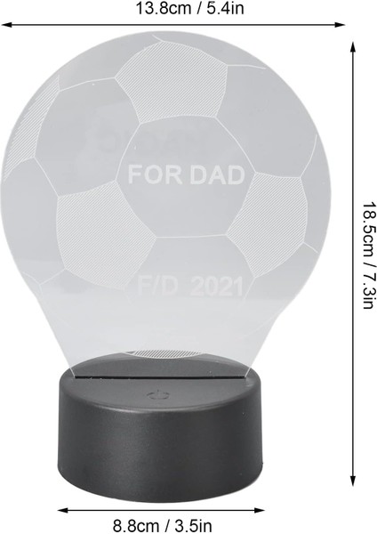 3D Işık, USB Powered 7 Renk Canlı 3D Gece Lambası Yatak Odası Için Akrilik Dokunmatik Anahtar (Yurt Dışından) modelleri
