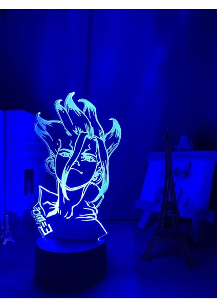 Anime Dr Taş Şekil Masa 3D Lamba Çocuklar Için Çocuk Yatak Odası Dekoru Gece Lambası Manga Hediye Onun Için Akrilik LED Gece Lambası Lambası (Yurt Dışından)