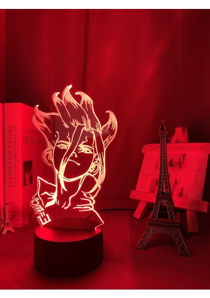 Anime Dr Taş Şekil Masa 3D Lamba Çocuklar Için Çocuk Yatak Odası Dekoru Gece Lambası Manga Hediye Onun Için Akrilik LED Gece Lambası Lambası (Yurt Dışından)