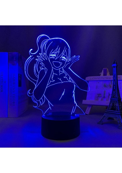Anime 3D Işık Peri Kuyruk Juvia Lockser Şekil Yatak Odası Dekoru Için Gece Lambası Odası Dekor Hediye Manga LED Lamba Peri Kuyruk (Yurt Dışından)