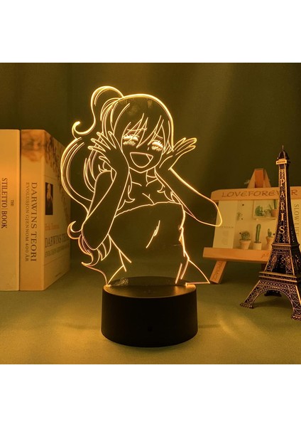 Anime 3D Işık Peri Kuyruk Juvia Lockser Şekil Yatak Odası Dekoru Için Gece Lambası Odası Dekor Hediye Manga LED Lamba Peri Kuyruk (Yurt Dışından) indirimleri
