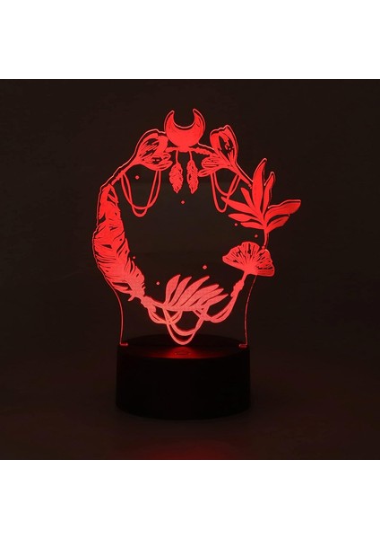 LED Masa Lambası, 7 Renk Doğum Günü Hediyesi Akrilik Dokunmatik Anahtarı 3D Gece Lambası Bebek Odaları Için Yumuşak Aydınlatma Başucu (Yurt Dışından)