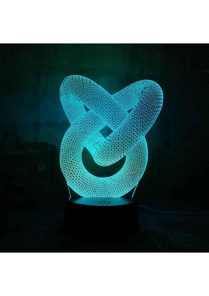 Çocuklar Için 3D Gece Işığı Başucu Lambası Düğüm Şekli Dokunmatik Anahtarlı 16 Renk Hediyeler Için Uzaktan Kumanda Doğum Günü Festivali Yatak Odası Dekor Lambası, Çocuklar Için Doğ (Yurt Dışından) fırsatları