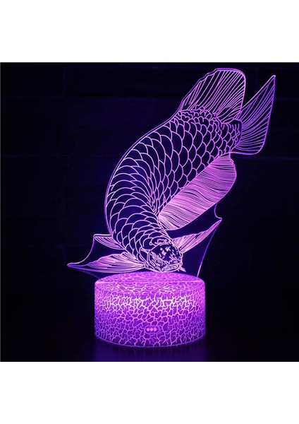 Cree Denizanası Işık 3D Illusion Balık Gece Lambası Çocuklar Çocuk Kız Hediye Odası Dekorasyon USB Uzaktan Kumanda LED Renk Değiştirme Gece Lambası LC-553 (Yurt Dışından)