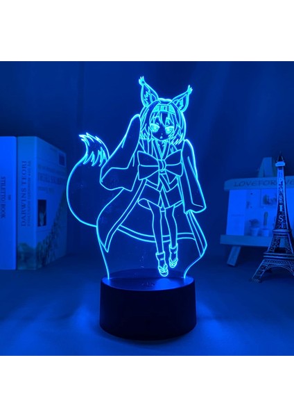 LED Gece Lambası Anime Oyun Yok Hayat Izuna Hatsuse Için Yatak Odası Dekoru Işık Akülü Doğum Günü Hediyesi Manga 3D Lamba (Yurt Dışından)